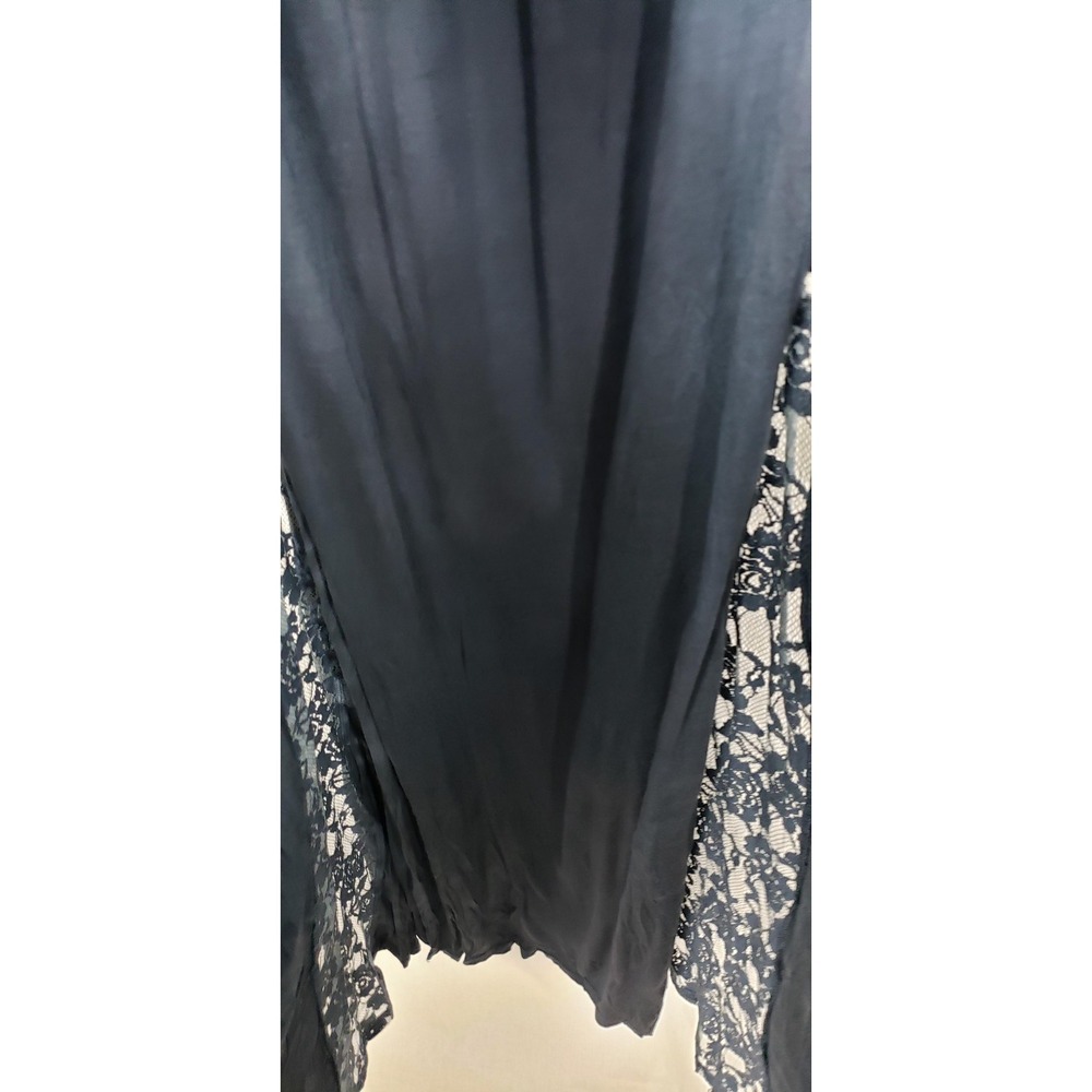 Indigo Thread Co Maxi S Dress Blue Lace Panel Ombre Whimsigoth Fairy Ethereal - Picture 7 of 9